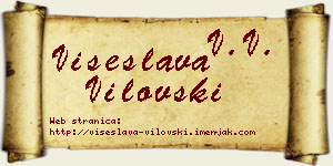 Višeslava Vilovski vizit kartica